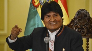 Le président bolivien Evo Morales lors d'une conférence de presse au palais présidentiel à La Paz, le 24 février 2016. REUTERS/Bolivian Presidency/Handout via Reuters