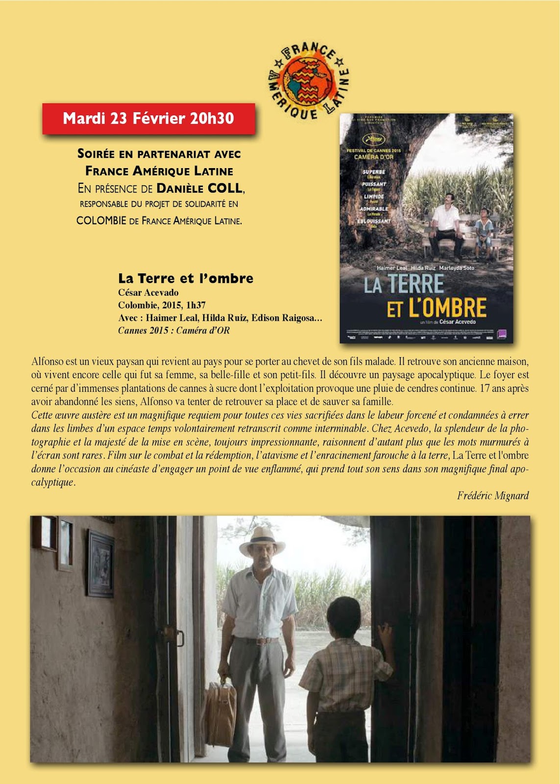 « La terre et l’ombre », film colombien: projection-débat à Martigues 13