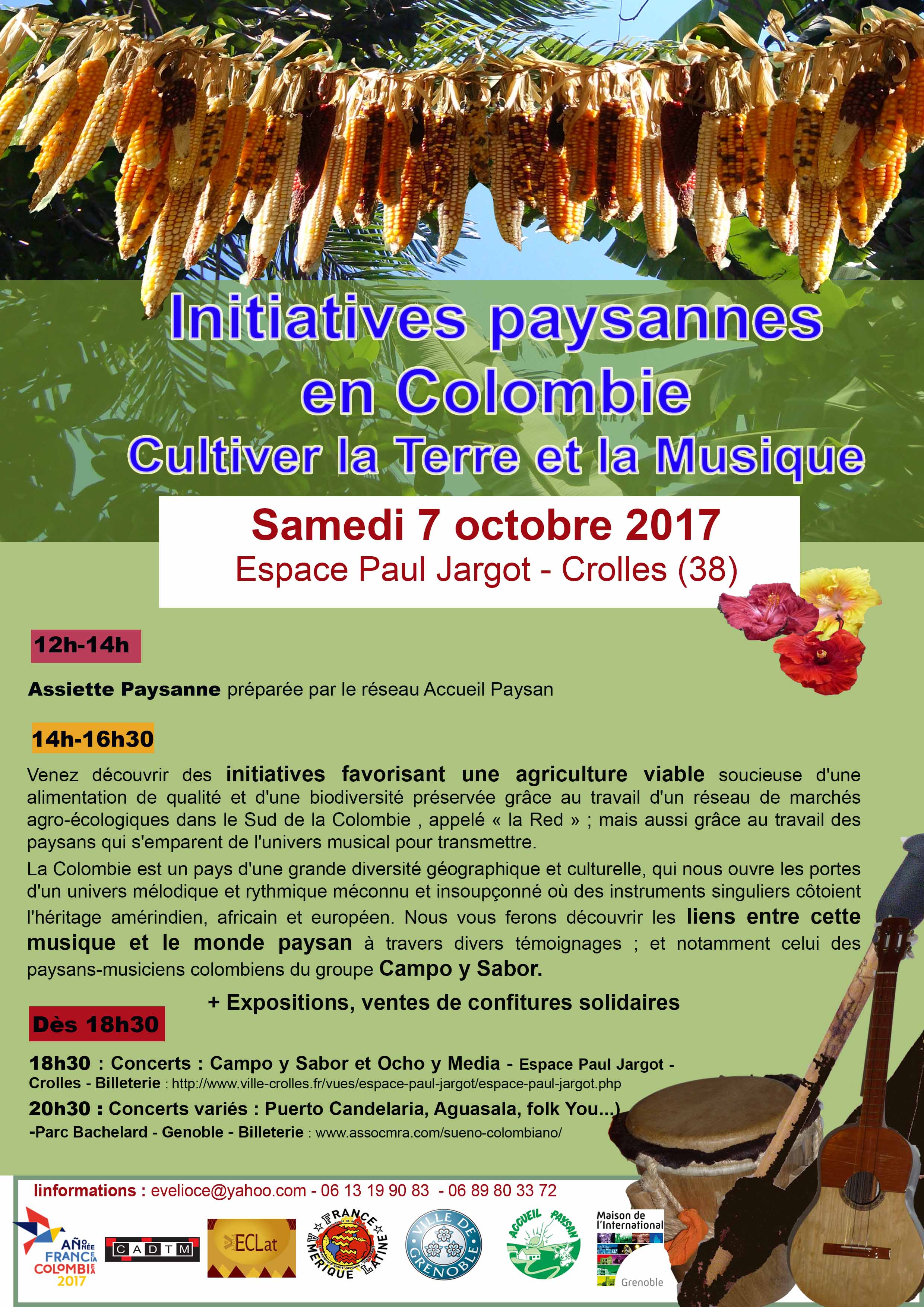 Grenoble 7 octobre 2017 – Initiatives paysannes en Colombie