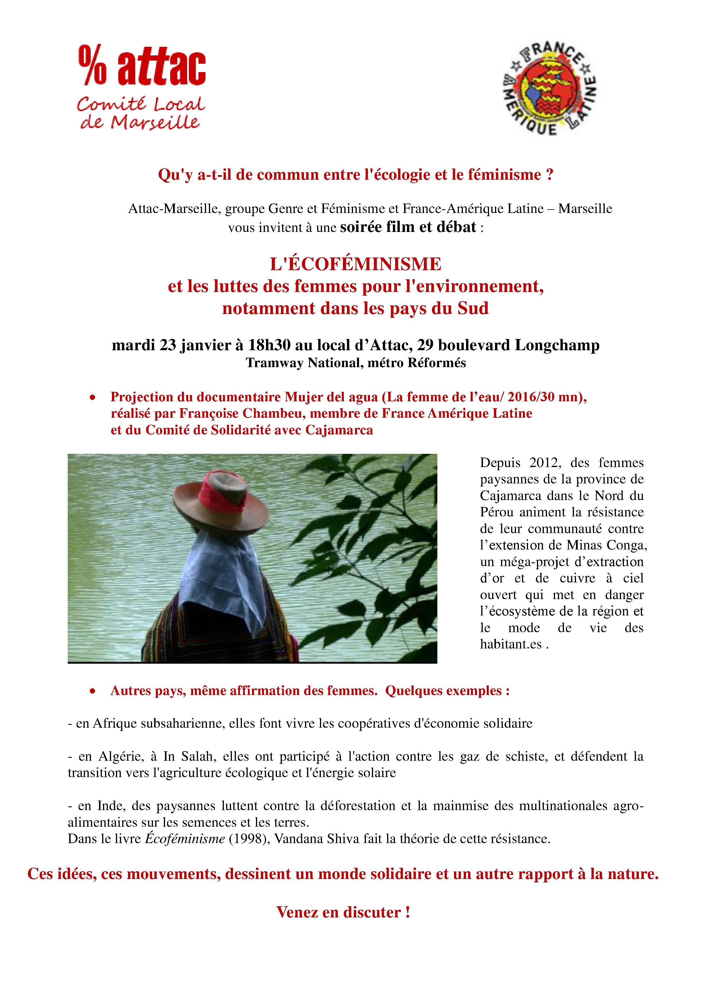 Projection-débat: L’écoféminisme et les luttes des femmes pour l’environnement (Attac Marseille/FAL Marseille)