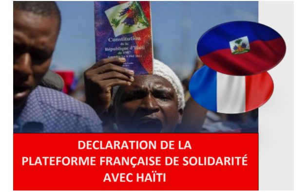 Déclaration de la Plateforme française de solidarité avec Haïti