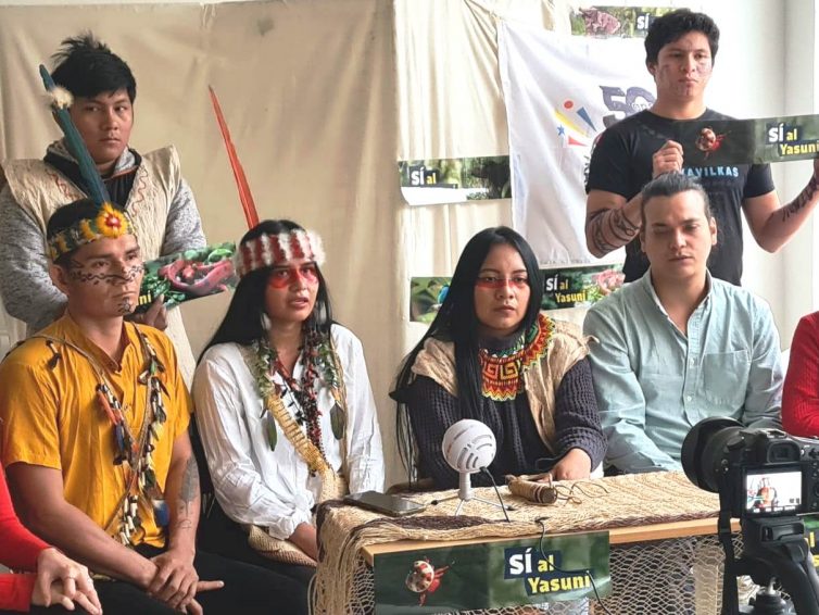 🇪🇨 Rencontre avec des représentant.es autochtones d’Amazonie équatorienne et des membres du collectif Yasuní Resiste (vidéo de la conférence de presse du 23 novembre 2023)