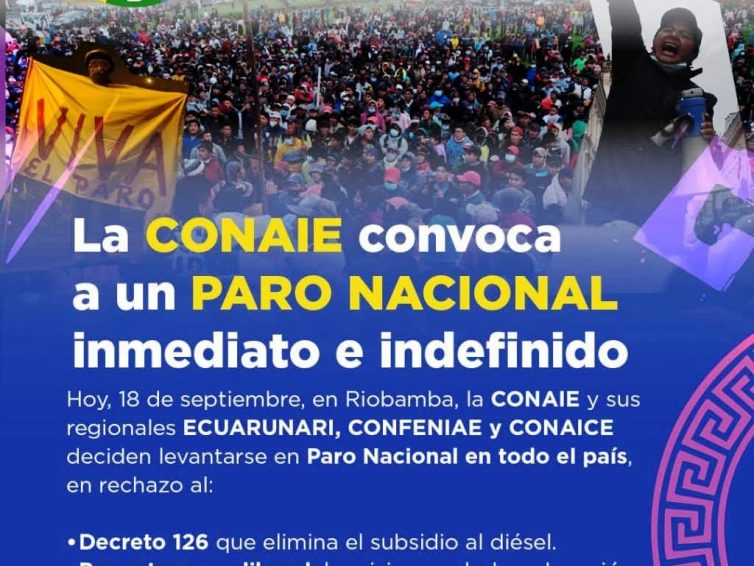 🇪🇨 Équateur: appel à la grève générale (Courrier International)