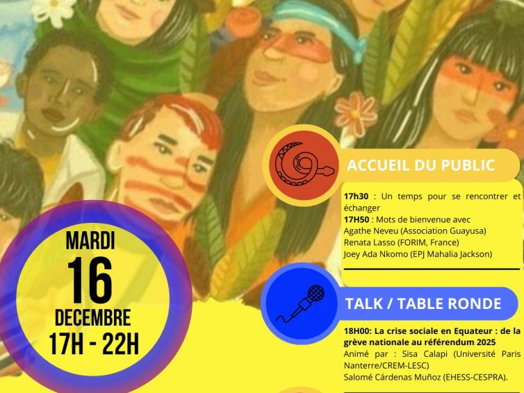 🇪🇨 🇫🇷 Soirée de solidarité avec le peuple équatorien le 16 décembre 2025 à Paris