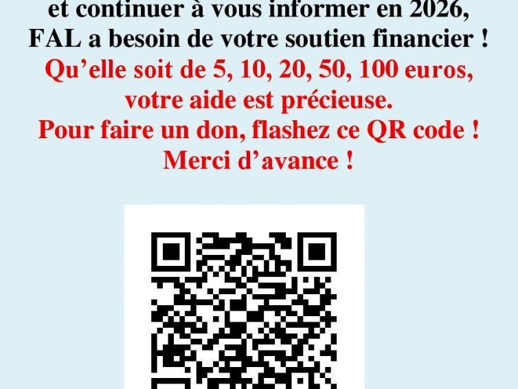FAL privée de subvention par le gouvernement et son Premier ministre. Nous appelons à la solidarité !