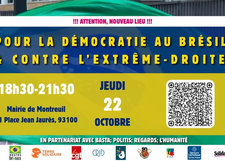 🇧🇷 🇫🇷 Trois heures pour le Brésil (22 octobre 2026 à Paris)